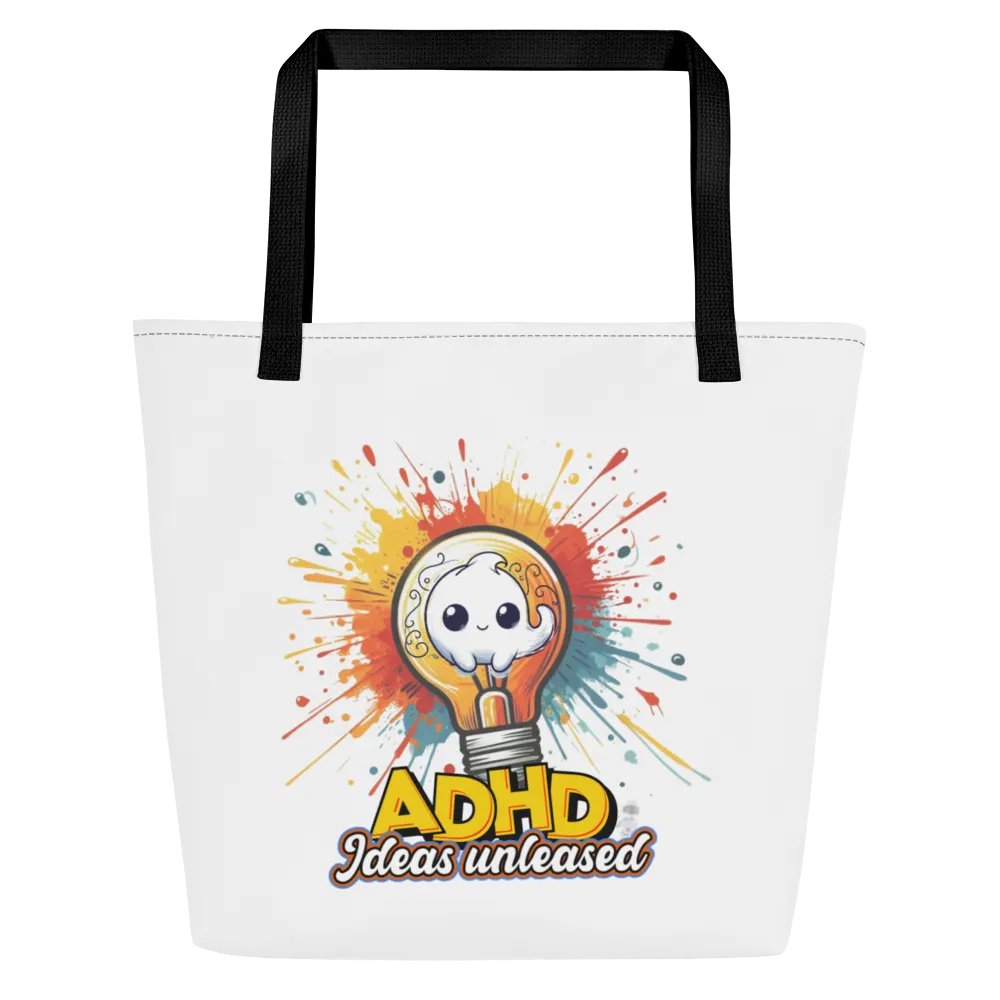 ADHD Ideas Unleashed Large Tote Bag w/ Pocket product image (3)