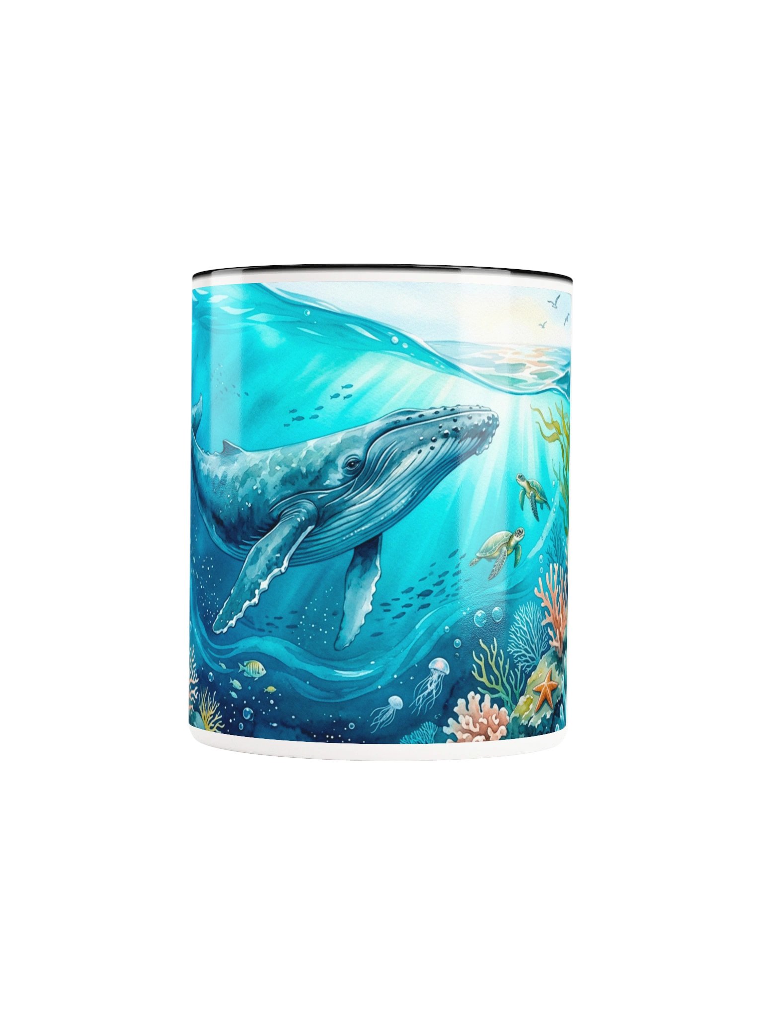 Majestic Humpback Whale Underwater Ocean Accent Mug product image (5)