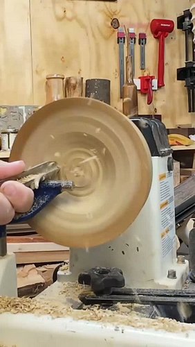 This Root Beer wood has me seeing circles. 

Turning this Sassafras wood on stream and i am always amazed at how sucked in i ...