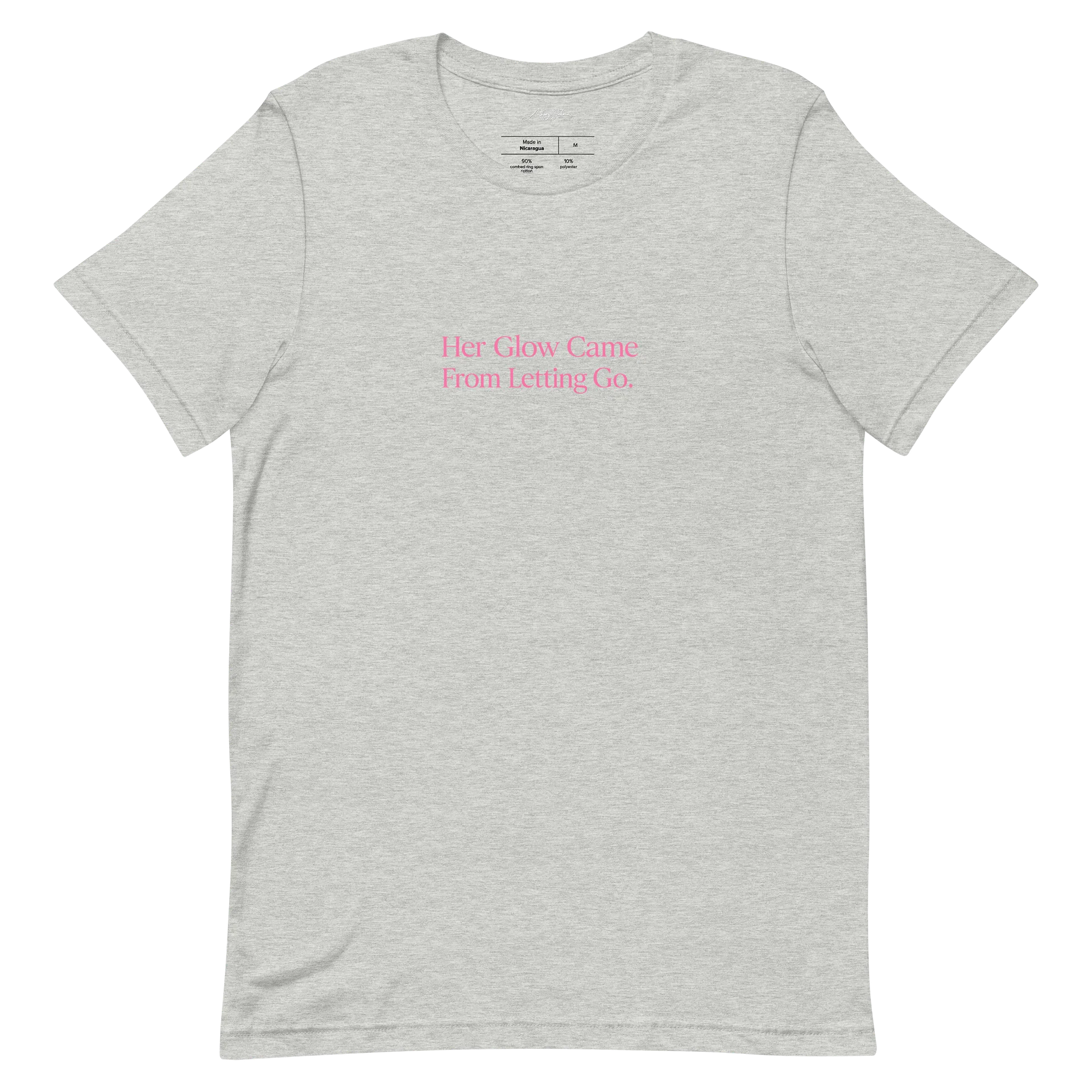 Her Glow Came From Letting Go – Pink Statement Tee product image (25)