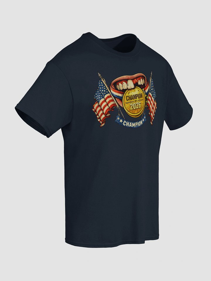 Jack Hughes Team USA Hockey Shirt | The "Toothless" Golden Goal Tee product image (2)