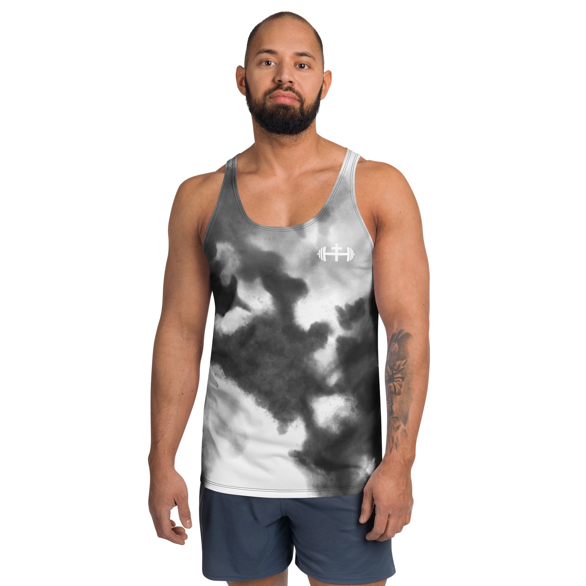 His House Unisex Performance Tank - B&W Tie Dye product image (1)