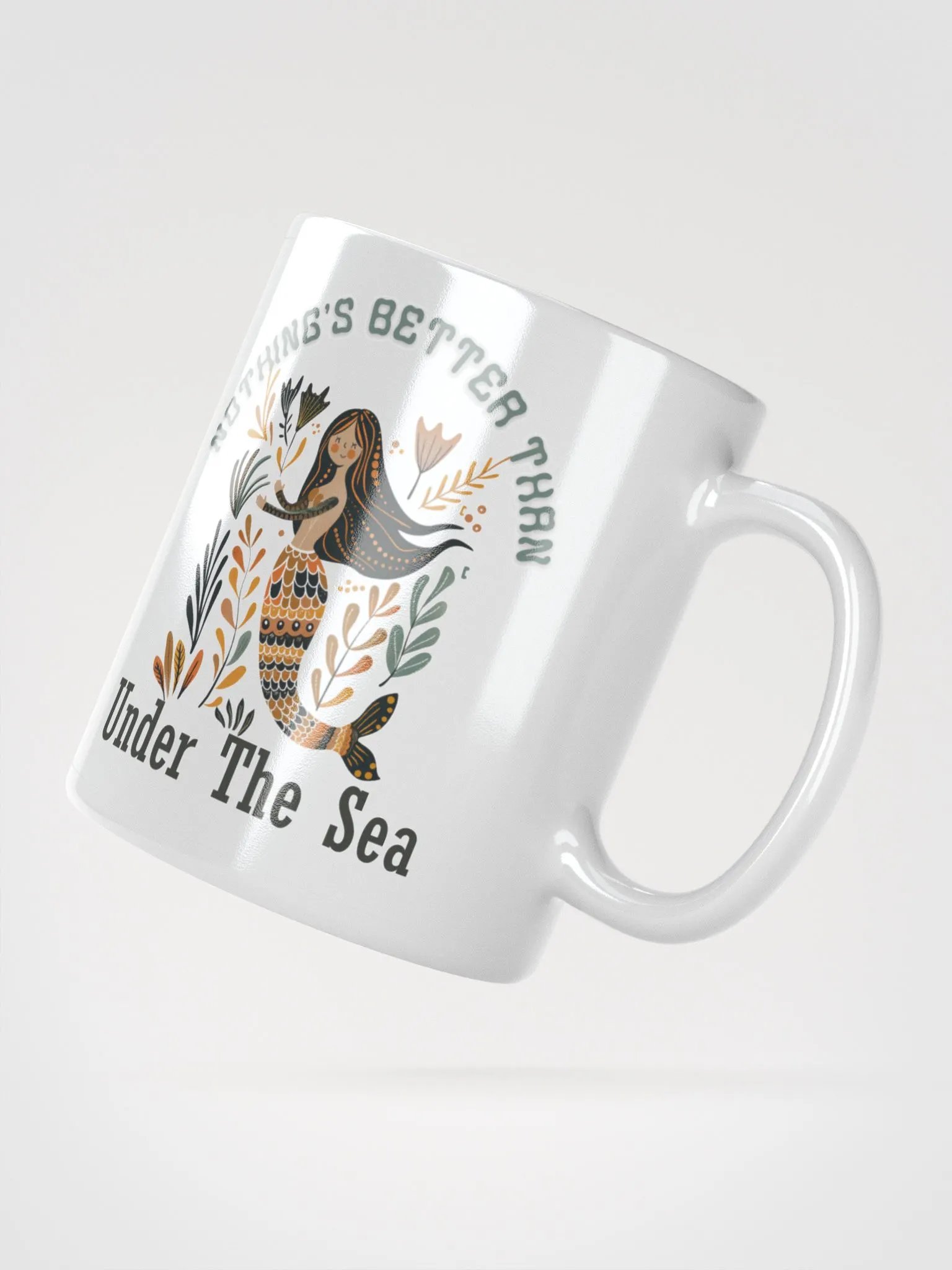 Under The Sea Mermaid White Glossy Mug product image (4)