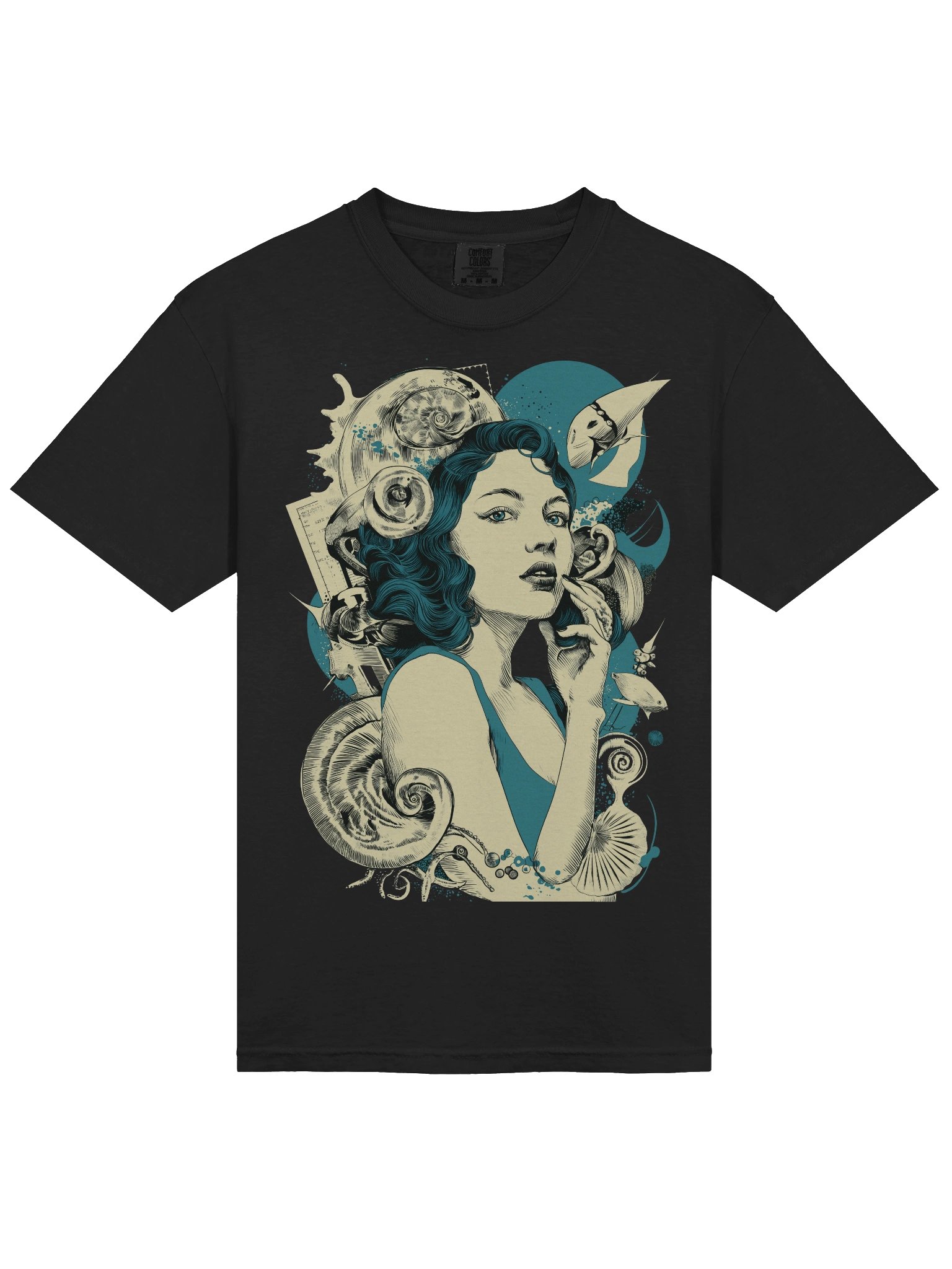 Ocean Muse – Retro Surreal Art Tee product image (3)