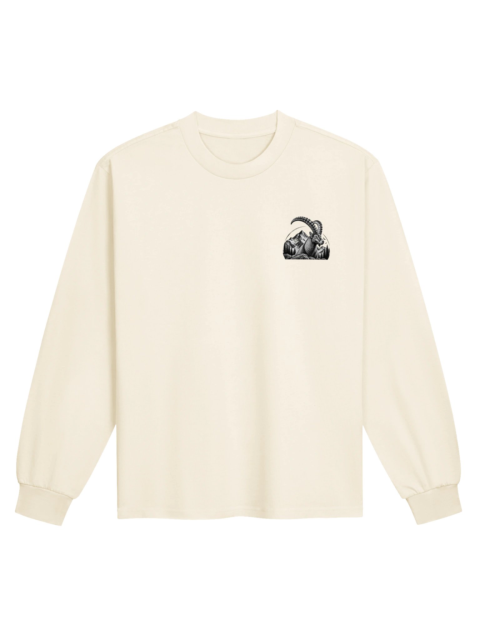 Wildborn Alpéra Unisex Tshirt Long Sleeve- White product image (1)