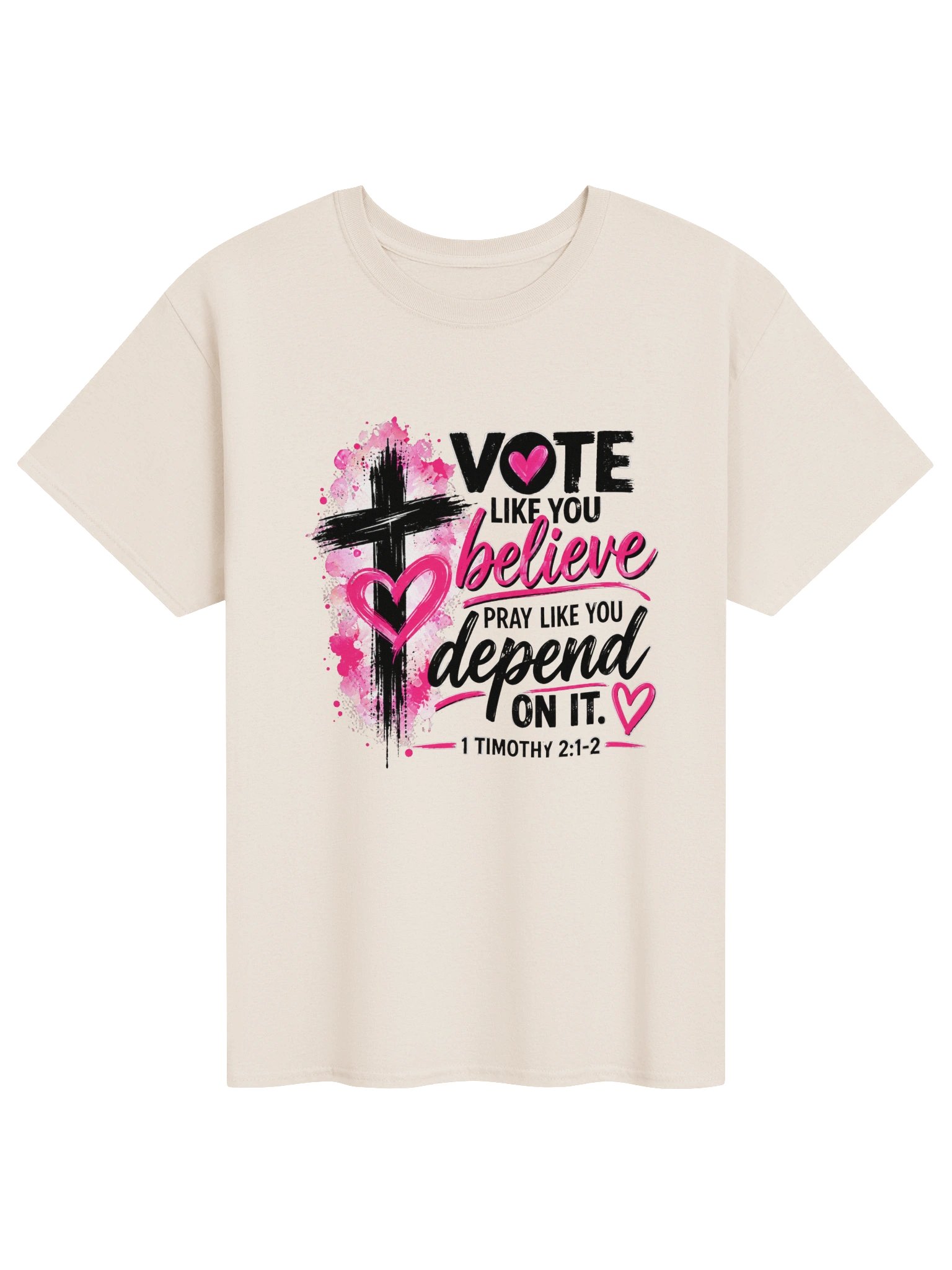 Vote Like You Believe Christian Graphic Tee product image (2)