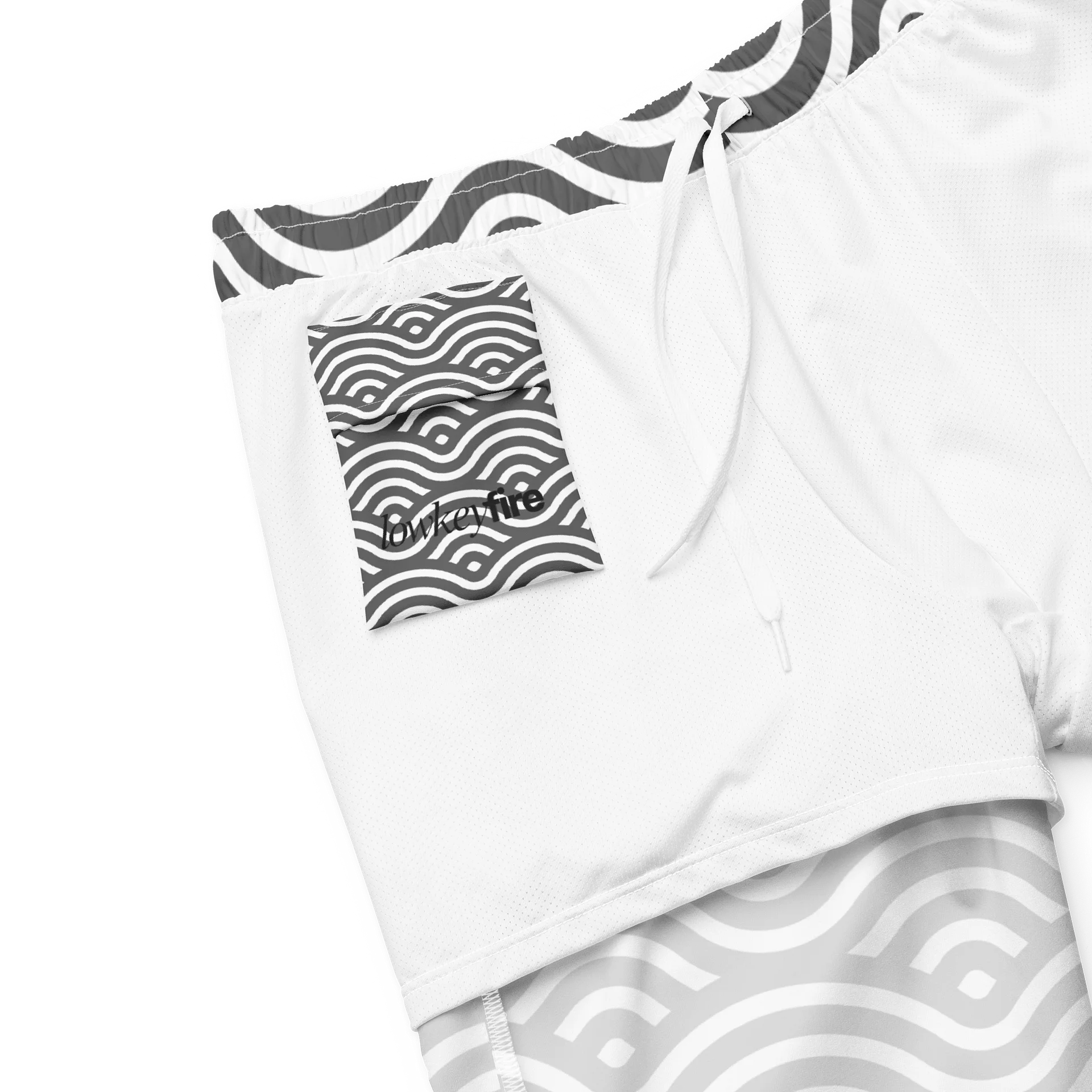 LowkeyFire Wave Pattern Swim Trunks product image (8)