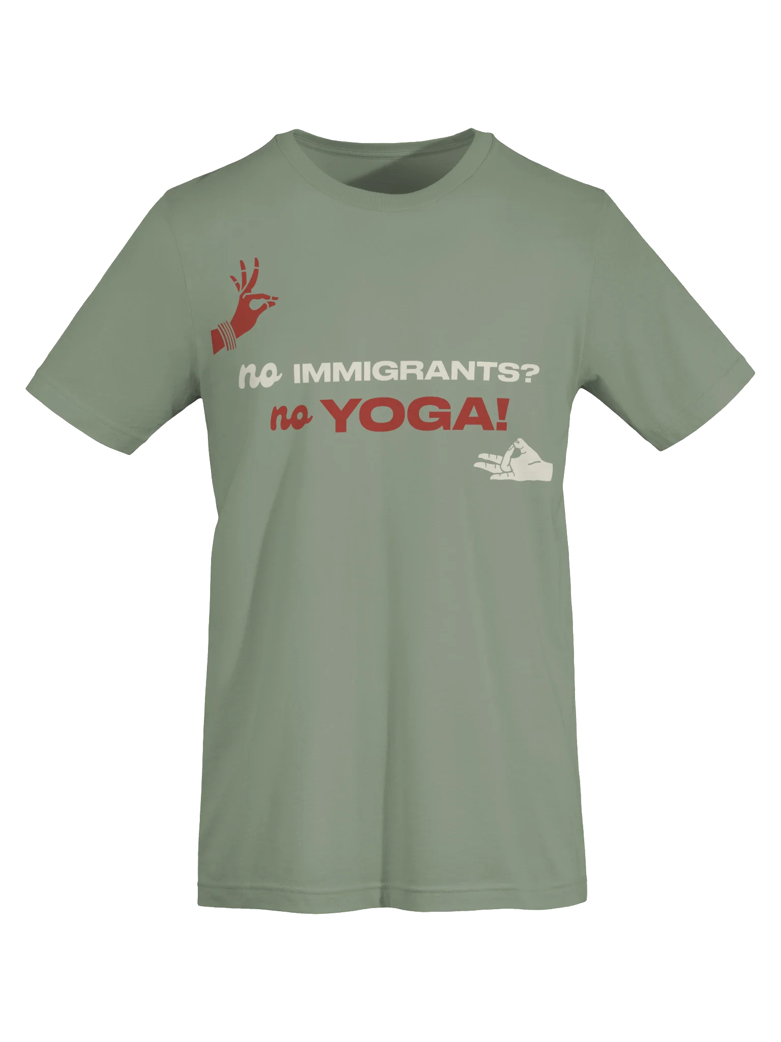 No Immigrants, No Yoga (White and Red Tee) product image (43)