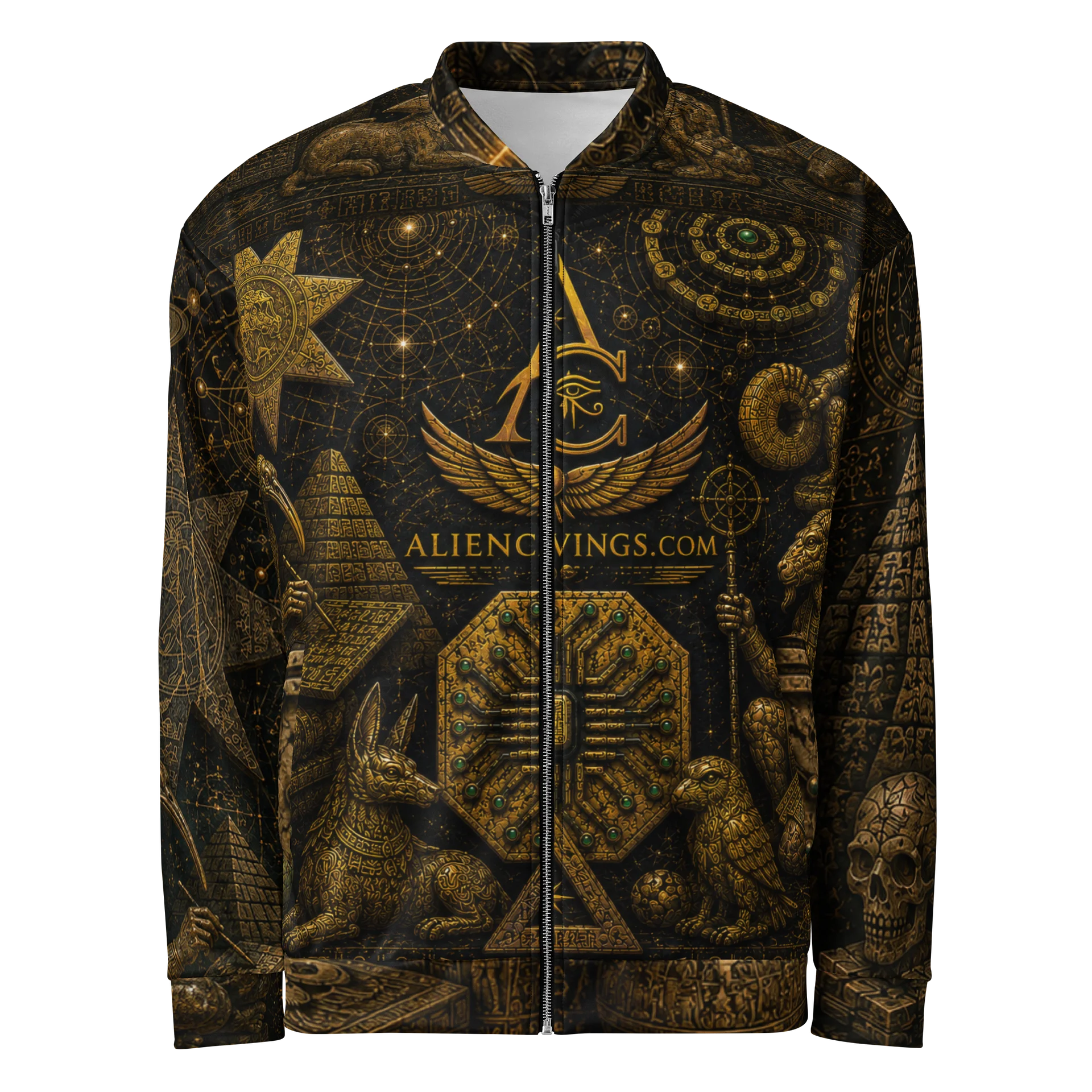 Aliencarving's Chipped World Bomber Jacket product image (1)