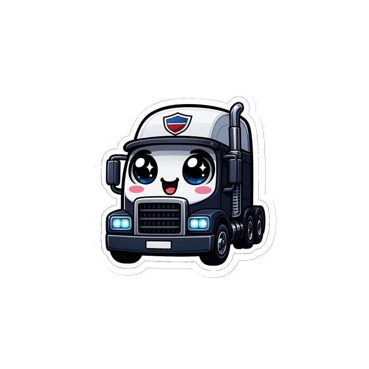 Cheerful Truck Die-Cut Magnets product image (2)