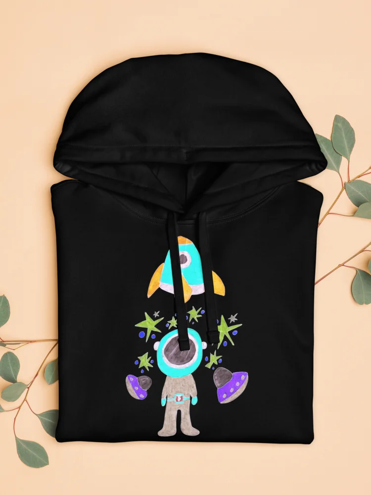 Abstract Cosmic Traveller Organic Hoodie product image (11)