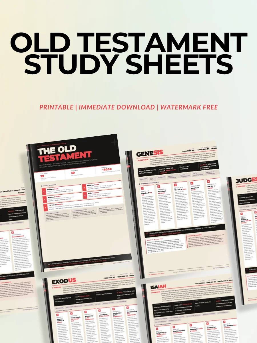 Kingdom Builder Study Sheets | Old Testament Book Series | Digital Download product image (1)