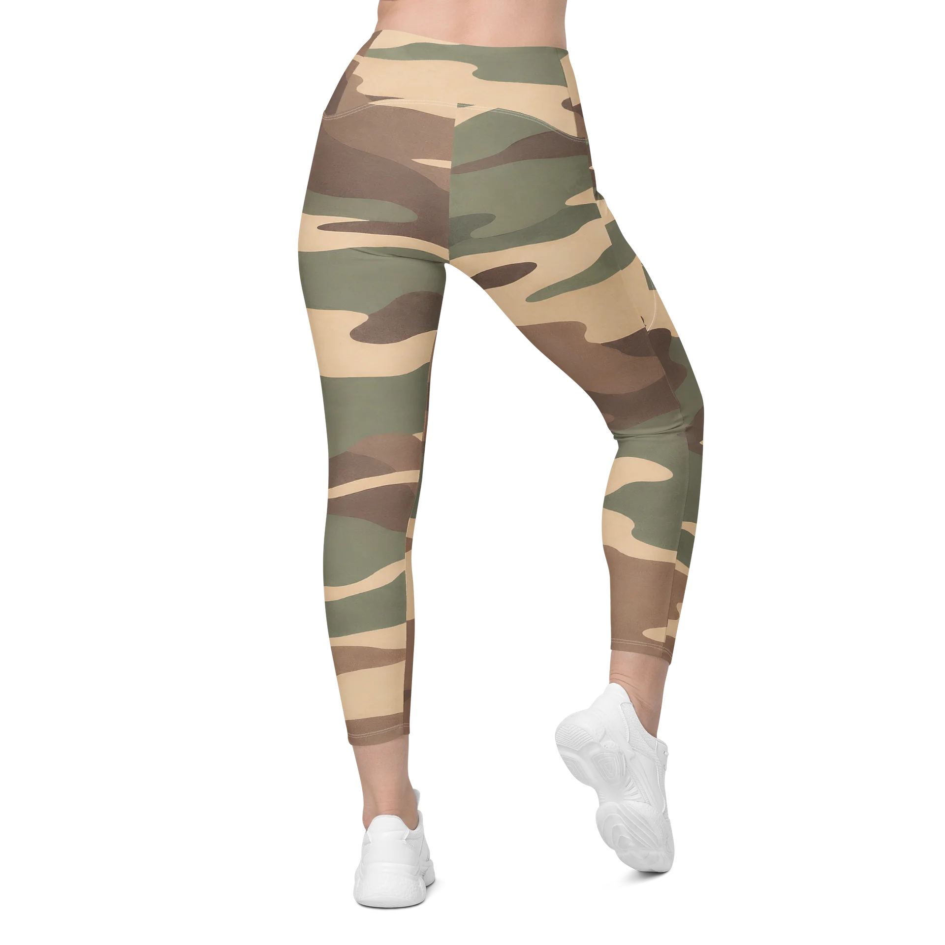 Untamed Terrain — Women’s Crossover Yoga Leggings with Pockets product image (2)