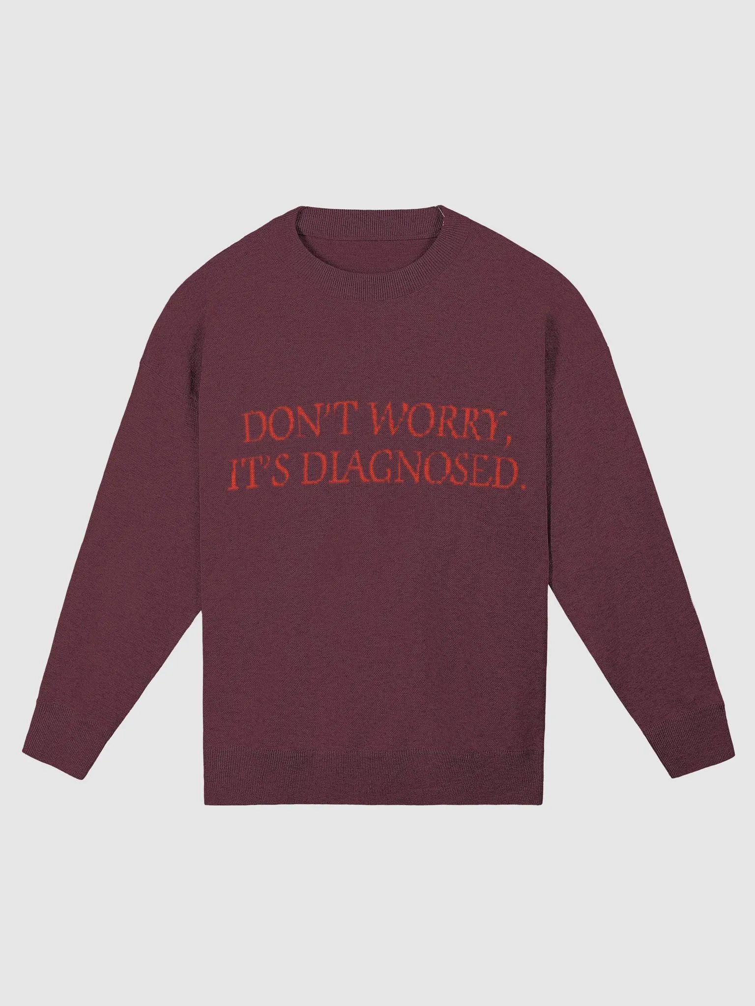 DW, it's diagnosed. (lg. design, maroon and red) knitwear relaxed crewneck product image (5)