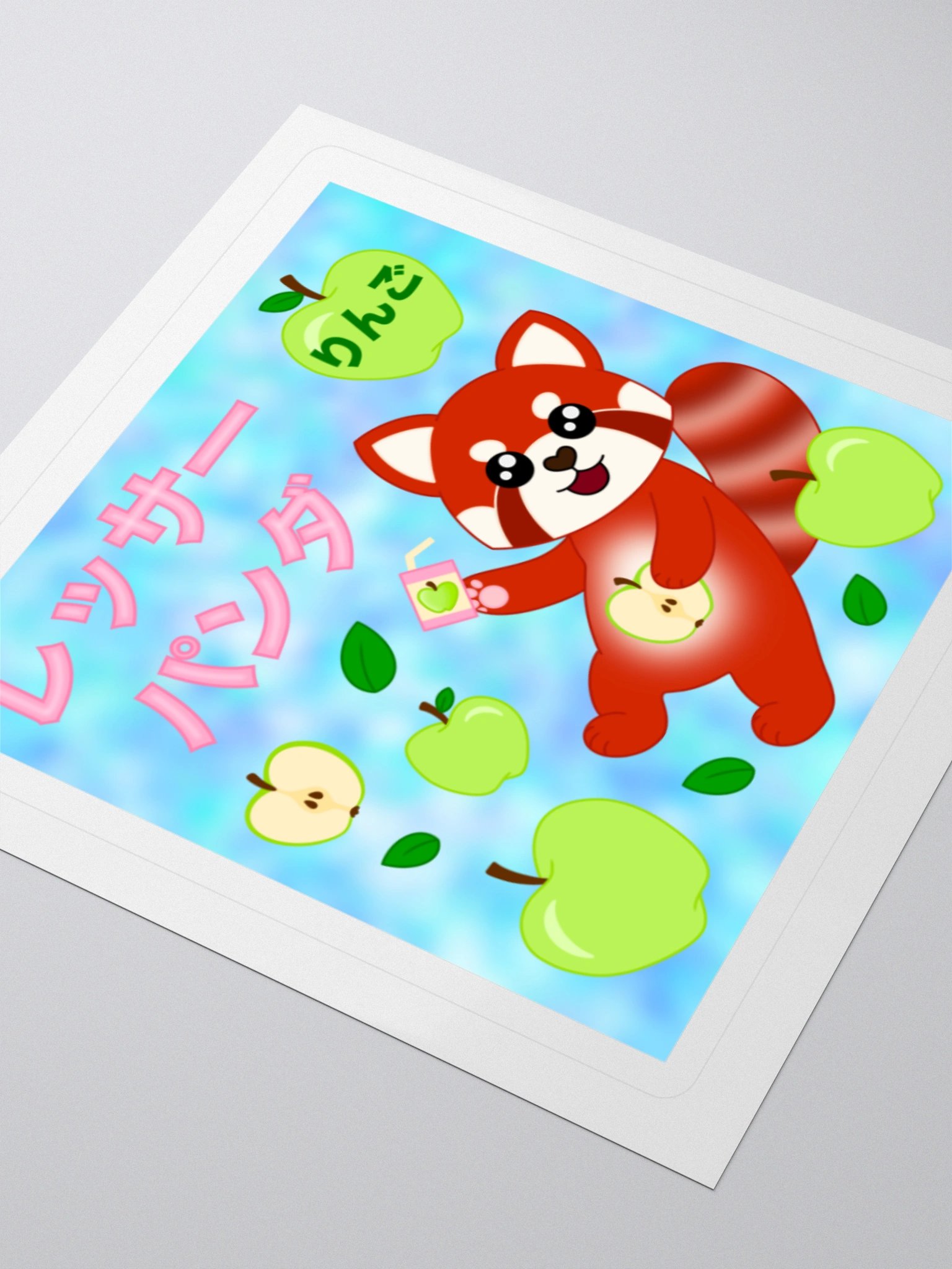 Red Panda Apple Sticker product image (3)
