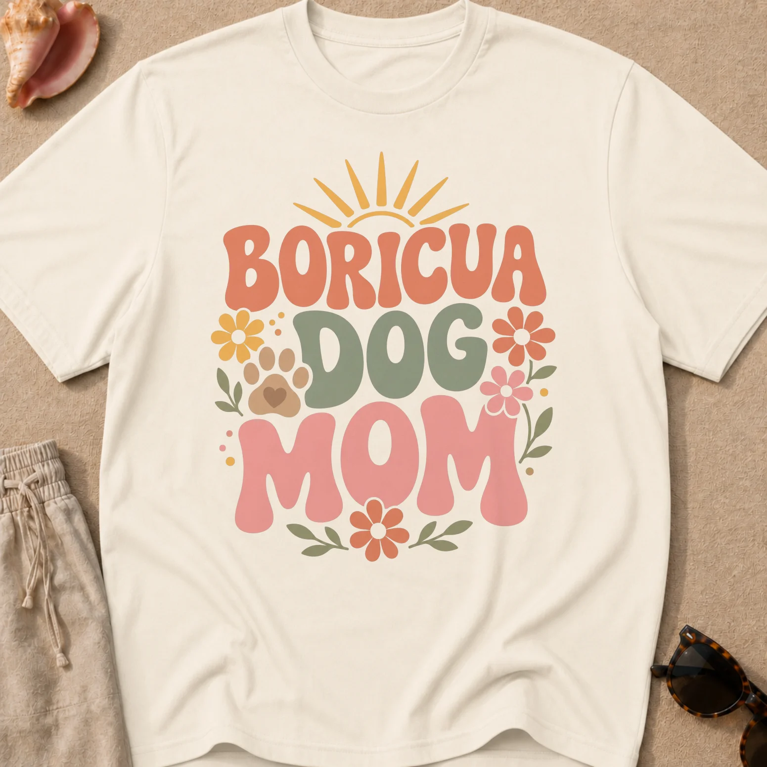 Boricua Dog Mom Camiseta Unisex product image (1)