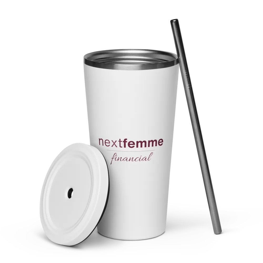 Insulated Tumbler Collection with Straw in Maroon Logotype product image (6)