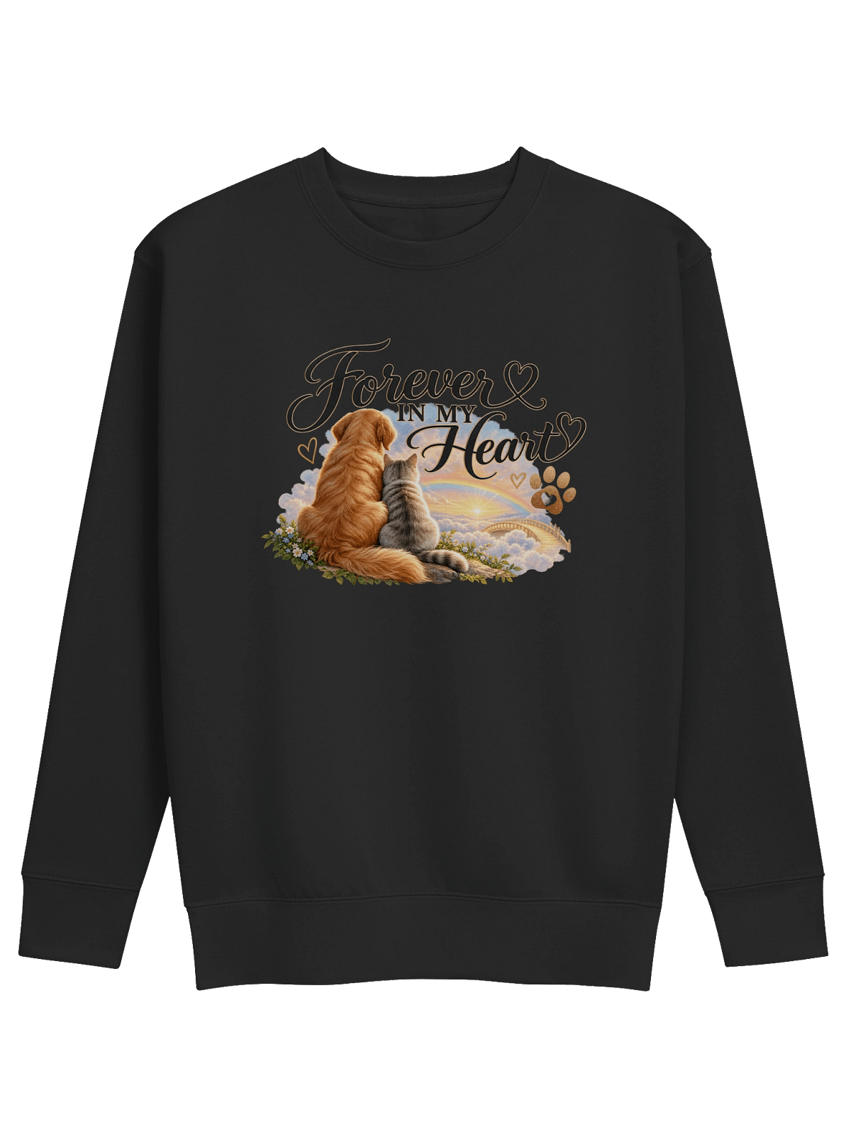 Forever in My Heart Pet Memorial Sweatshirt — official product mockup