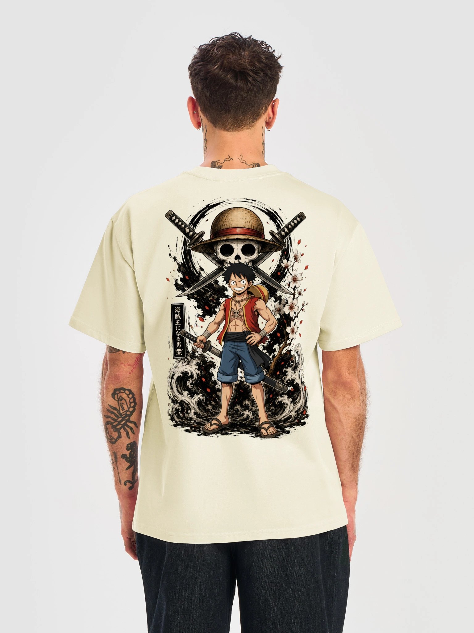 Straw Hat Skull Emblem Heavy Tee product image (6)