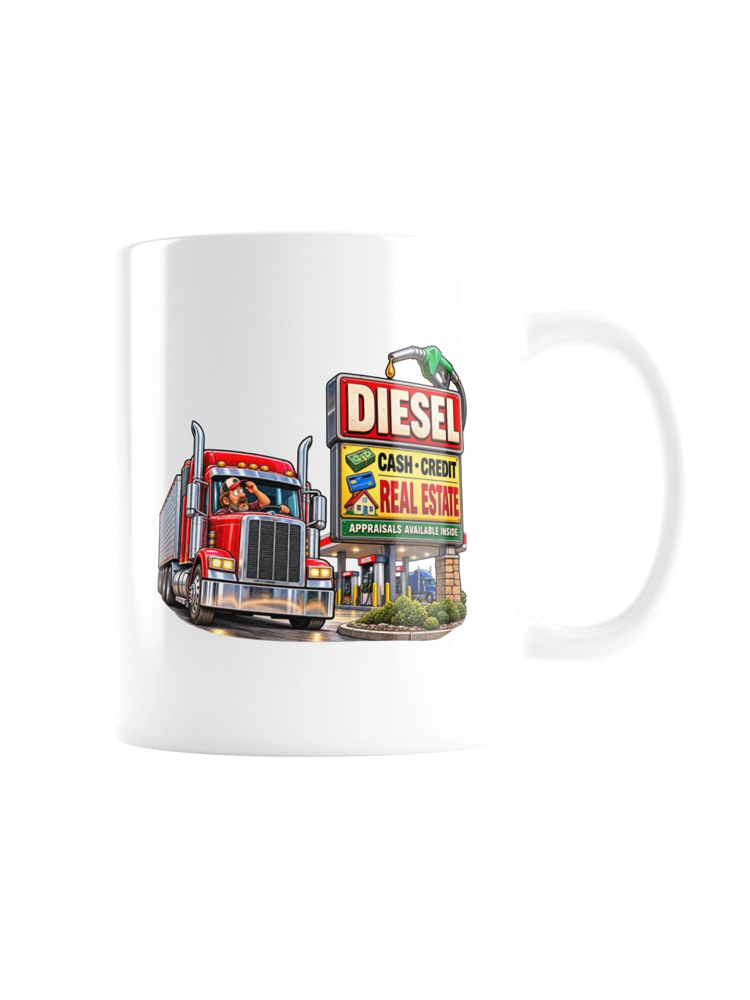 DIESEL — CASH • CREDIT • REAL ESTATE -MUG product image (7)