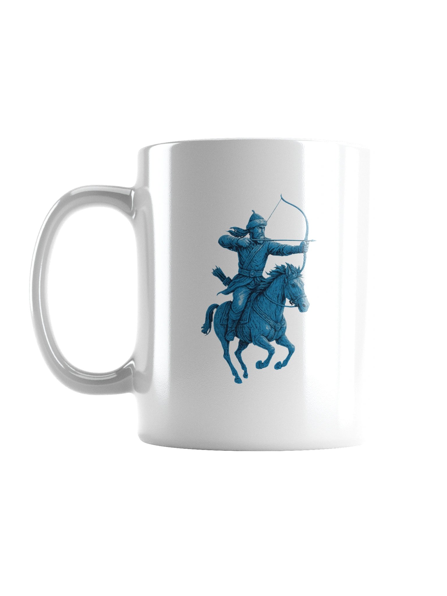 "Steppe Archer Reverie" Monochromatic Artisan Anime Mug - 11oz product image (1)