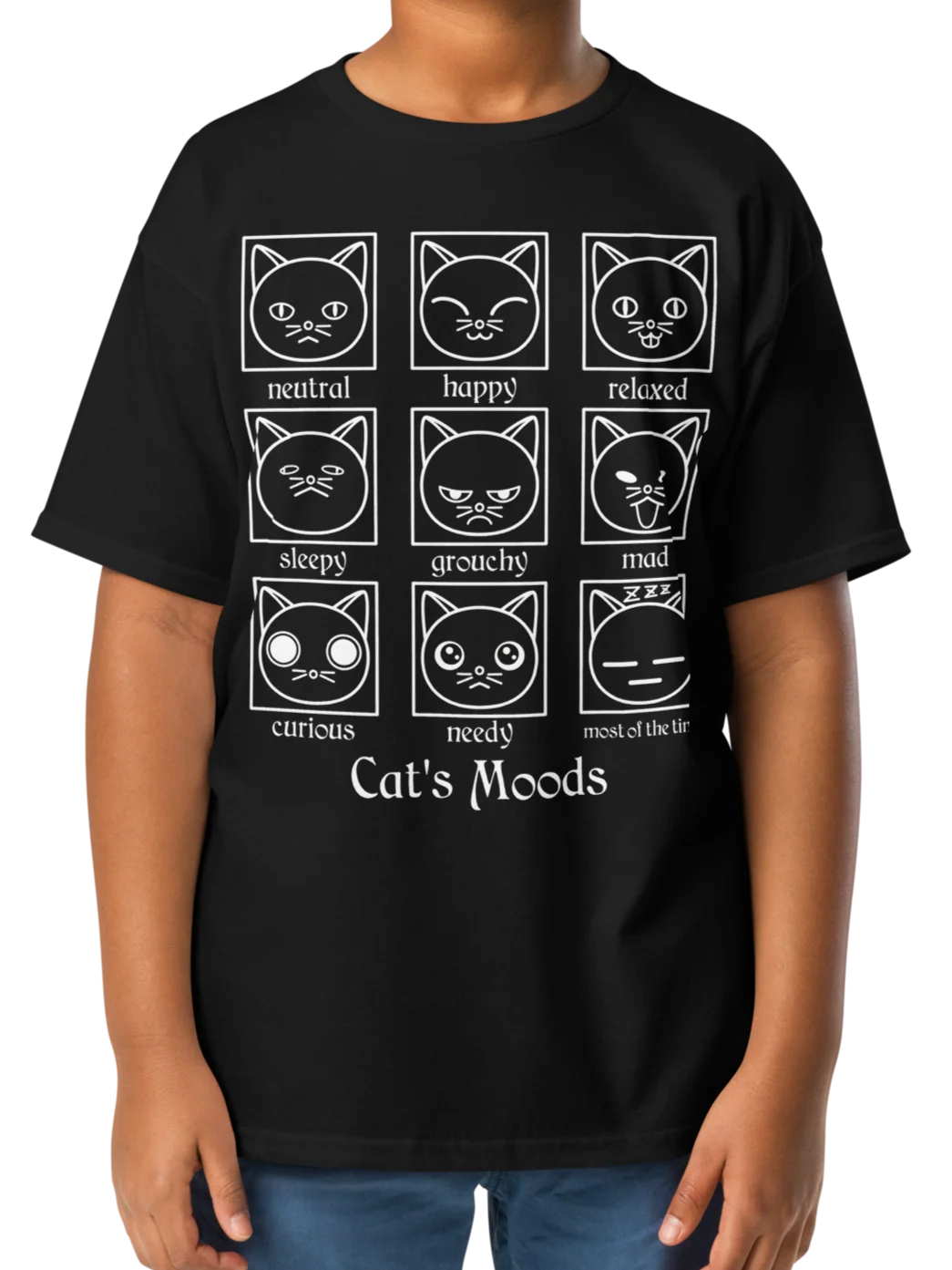 Cat's Moods - Unisex Youth Heavyweight T-shirt product image (2)