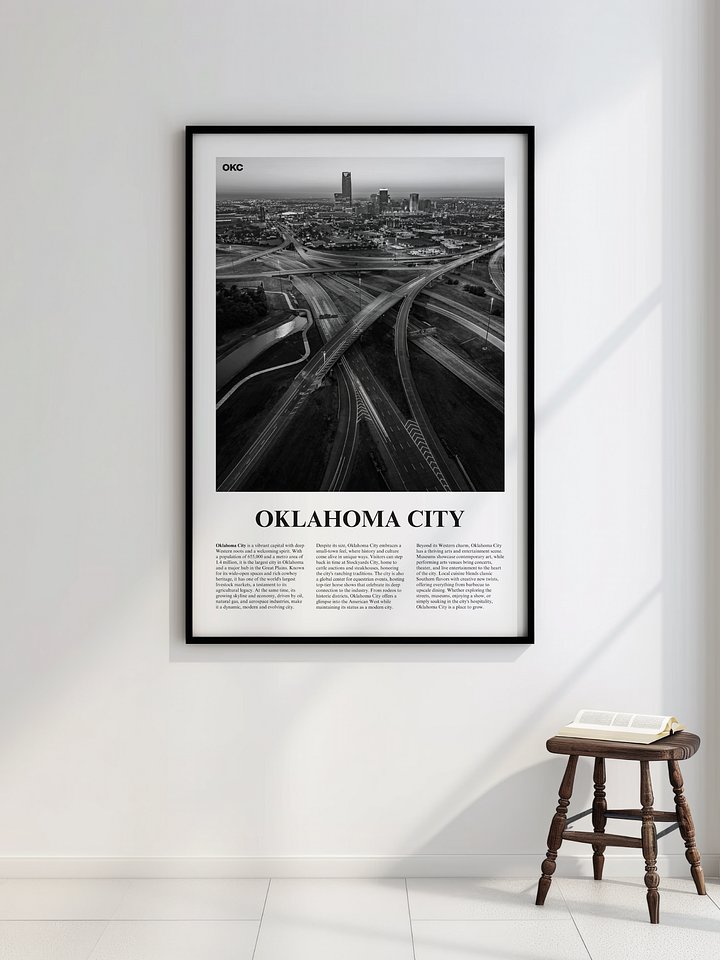 Oklahoma City 02 Newspaper Poster | Framed product image (2)
