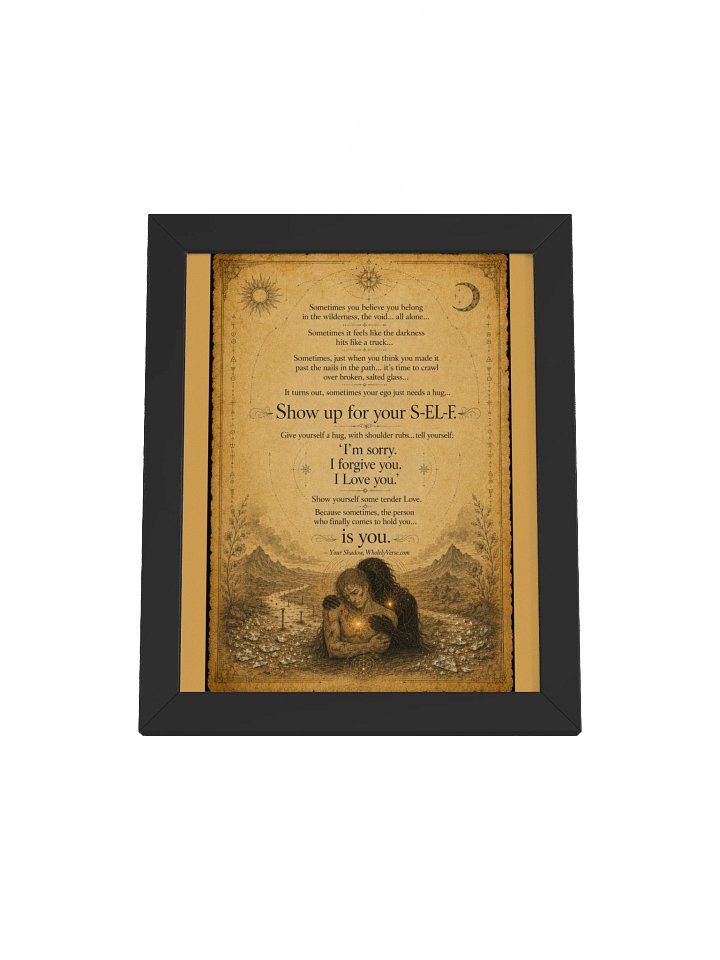 Show Up for Your S-EL-F — Framed Shadow Work and Self-Love Art Print product image (2)