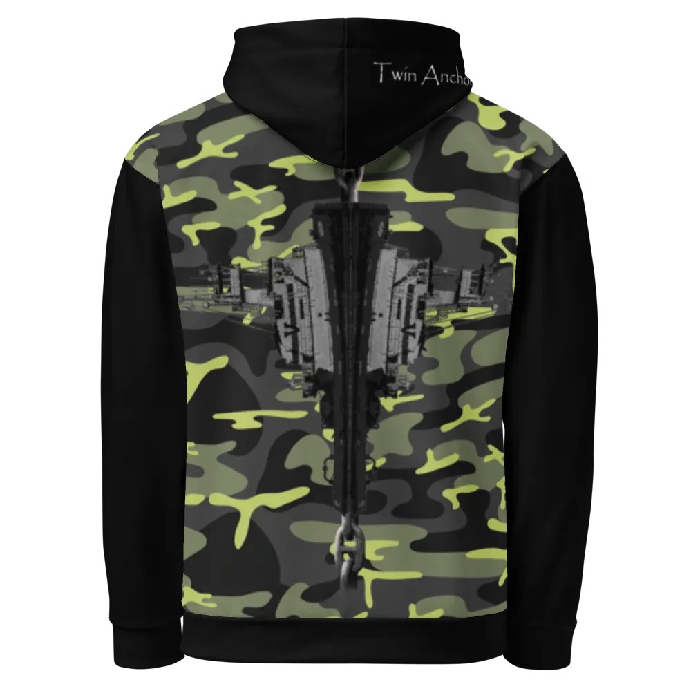 Mirrored Tug Hudson & Barge Bridal Chain (Black & Green) – Performance Marine Wear | Twin Anchor Apparel North Current Line product image (5)