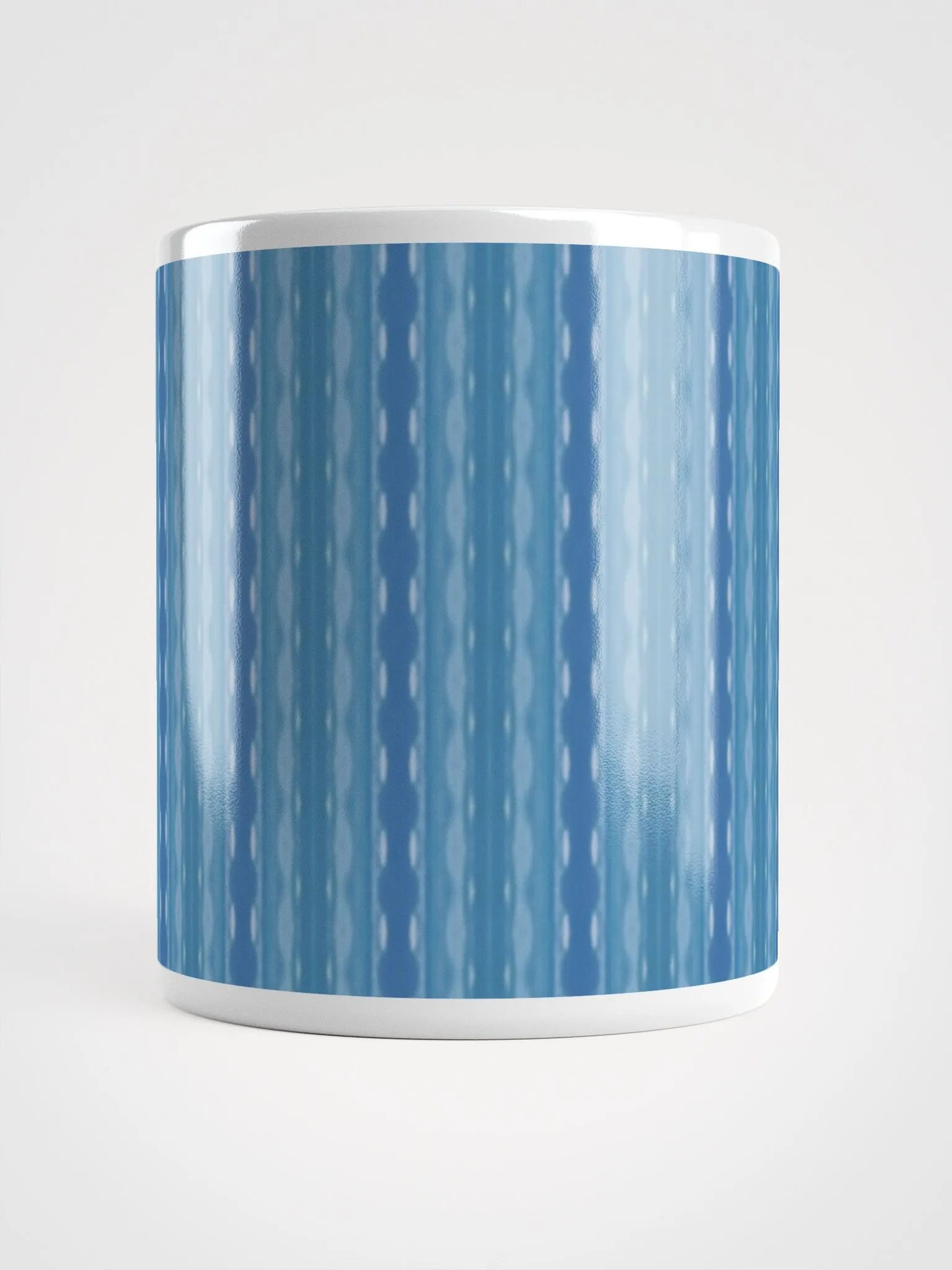 Ocean Blue Striped Ceramic Mug product image (5)