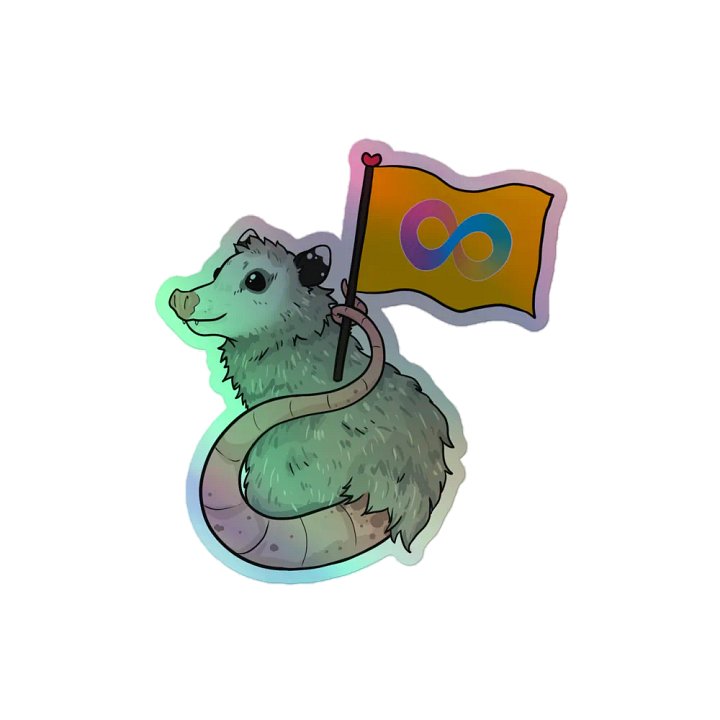 Autism Pride possum holographic stickers product image (1)