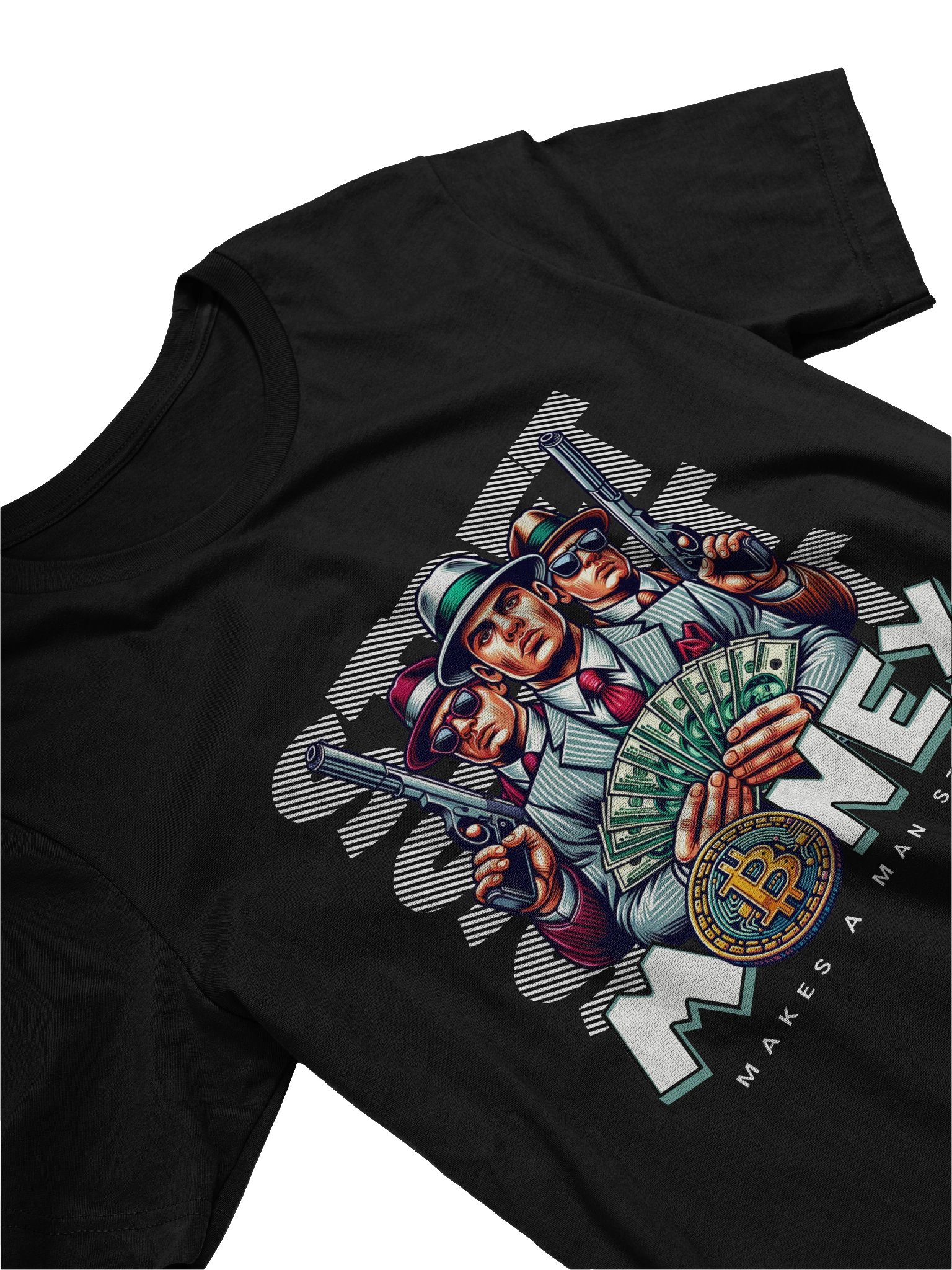 Gangster Money Bitcoin T-Shirt product image (3)