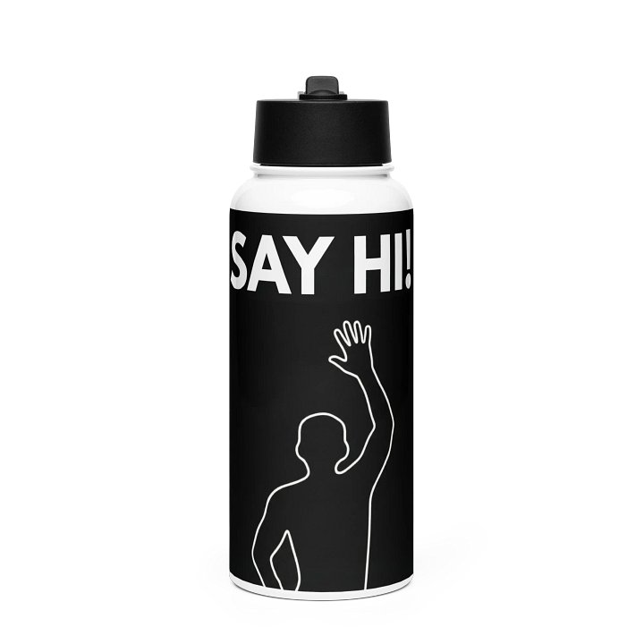 VIRAL Silhouette "Say Hi!" Straw Bottle | Iconic Immersive Dance Workout 32oz Insulated Steel Flask product image (1)