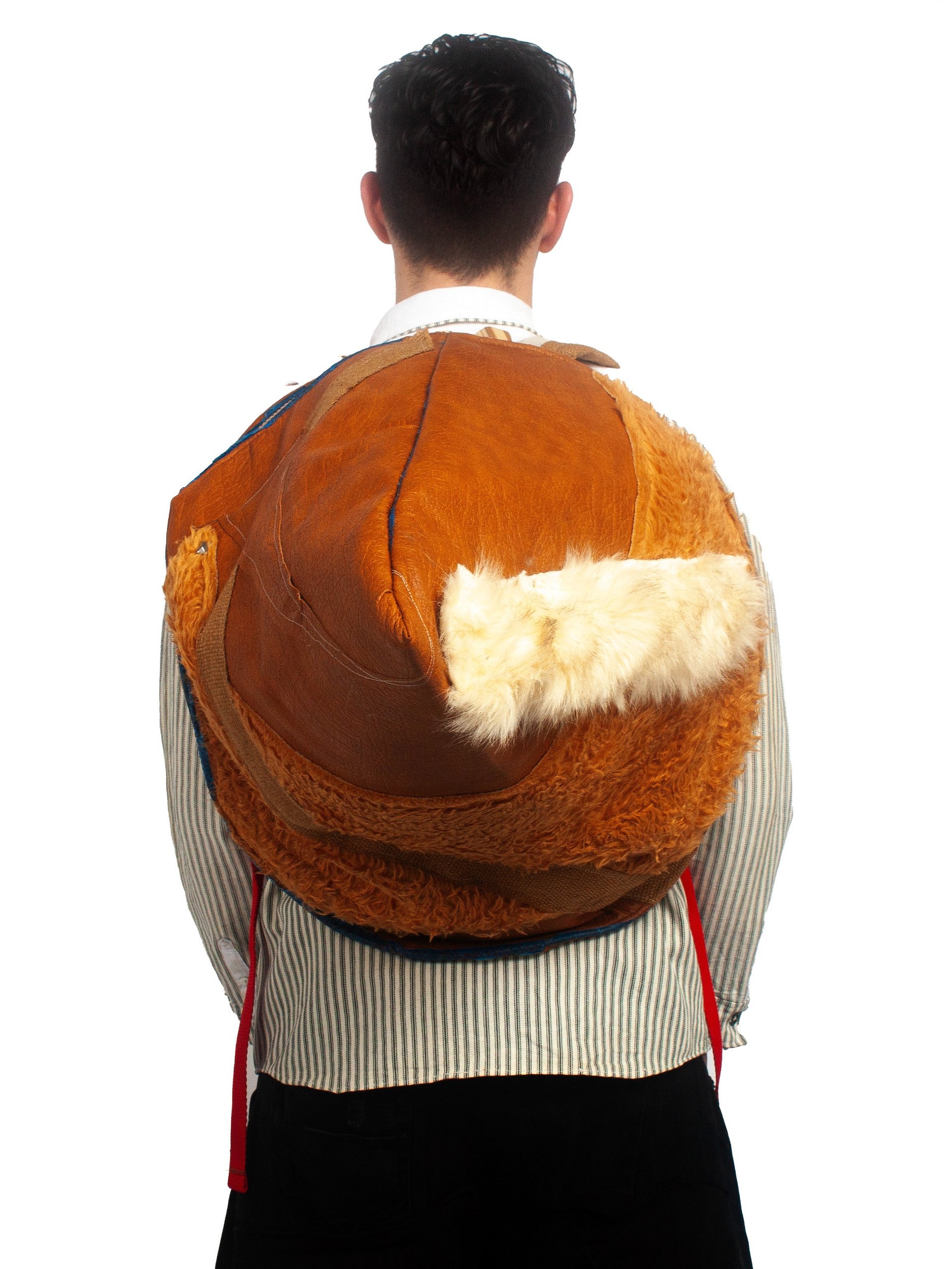 CONE BAG - RIB KNIT PATCHWORK BR 01 product image (2)