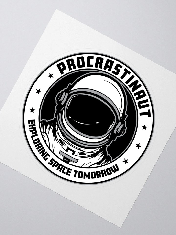Procrastinaut Sticker – For Space Lovers Who Take It Slow product image (5)
