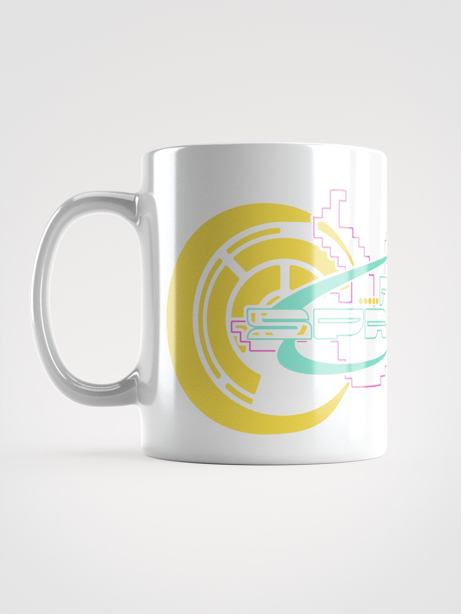 Cyberpunk inspired The SpaceBar sign mug white product image (6)