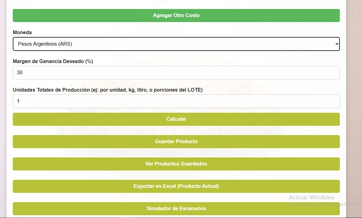 Aplicación para calcular tus costos de producción CalcCostos 4.0 PRO product image (5)