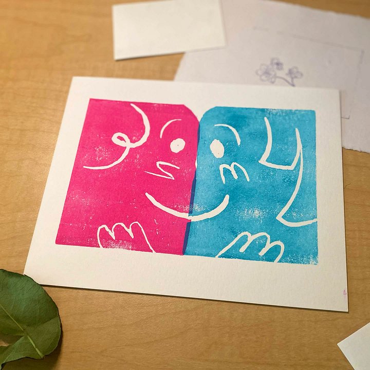 YURISMILES Lino Print product image (1)