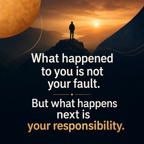 What happened to you is not your fault. But what happens next is your responsibility.