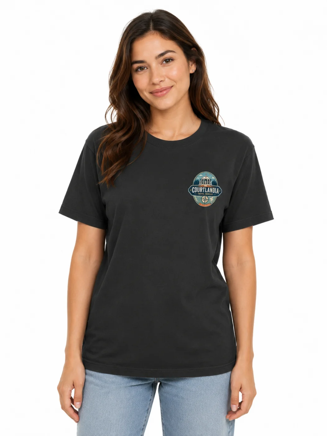 Courtlandia Travel Bureau Vintage Tourist Map Tee product image (2)