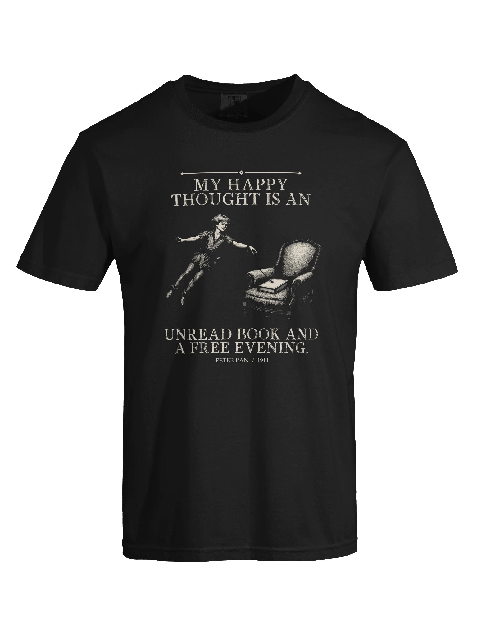 Happy Thought Unread Book Free Evening -- Peter Pan Tee (Dark) product image (25)