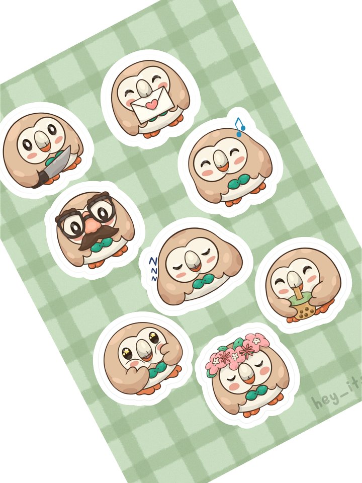 Leaf Owl Sticker Sheet product image (1)