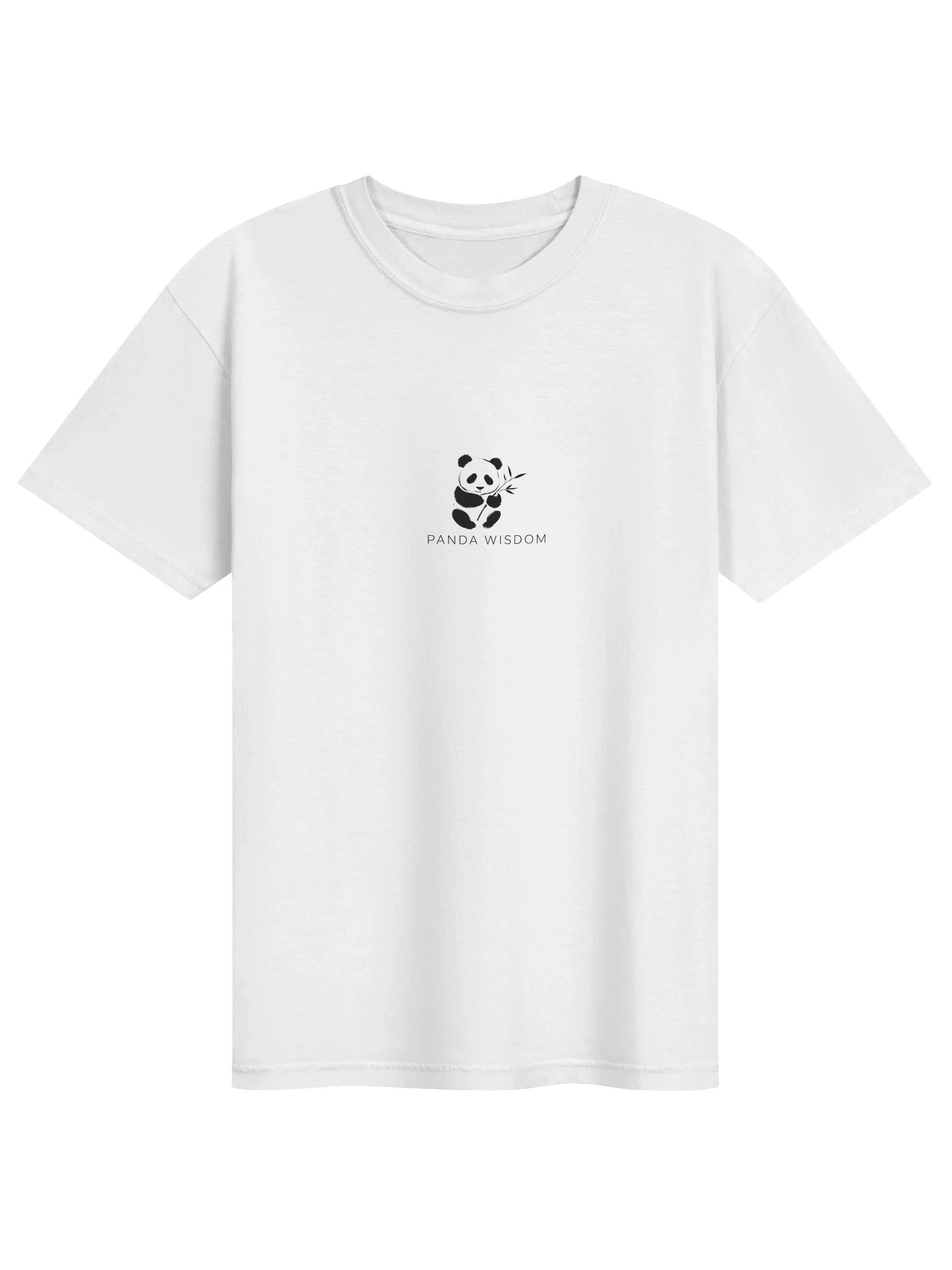 Panda Wisdom Garment-Dyed Heavyweight T-Shirt - Black on White product image (1)