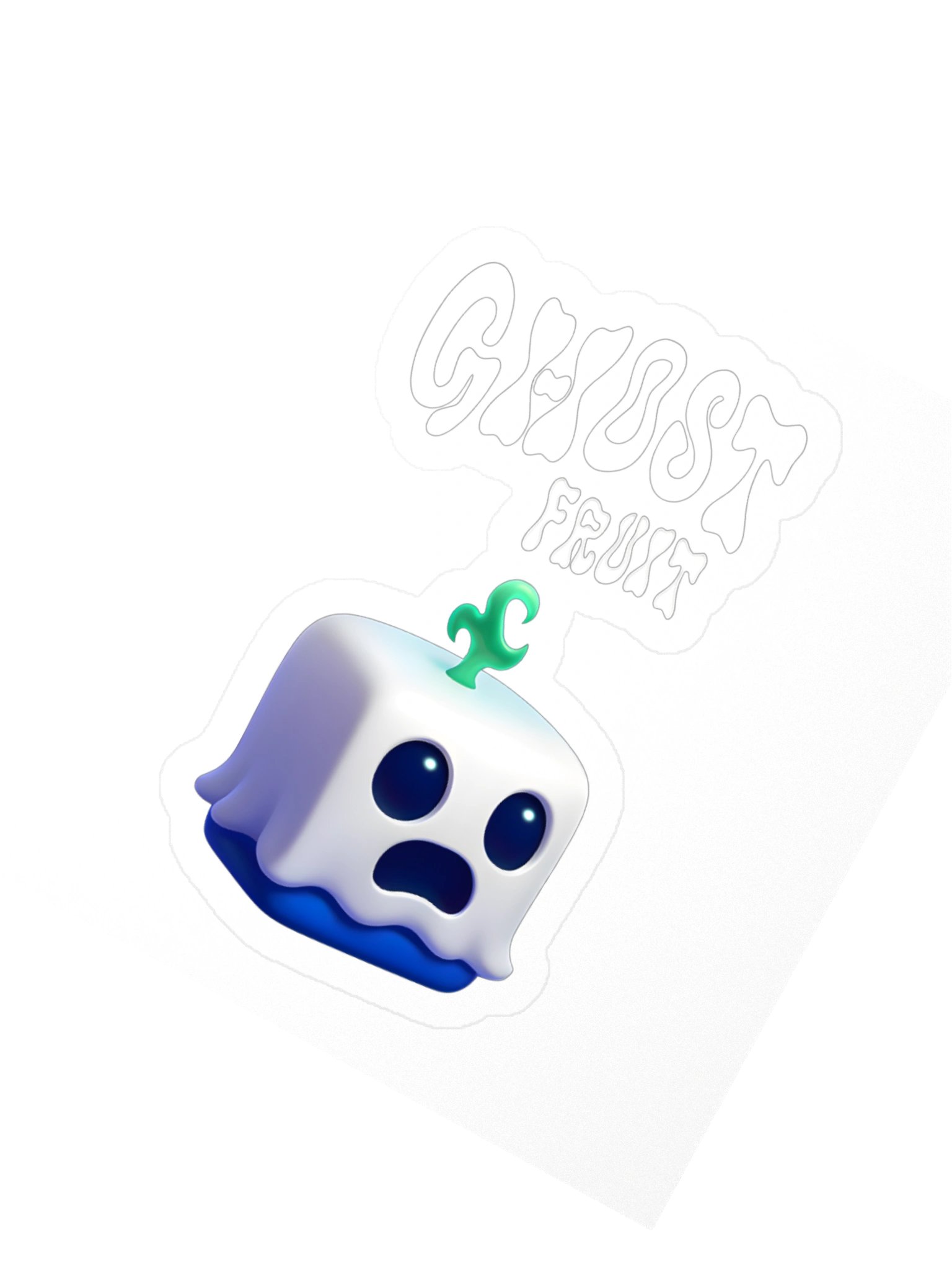 Ghost Fruit Sticker 3x3" Blox Fruits Gamer Gift For Kids product image (2)