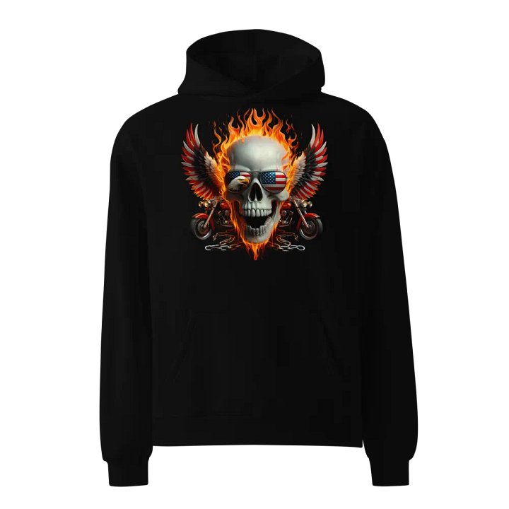 Rebellious Freedom Skull Oversized Hoodie #20 product image (1)
