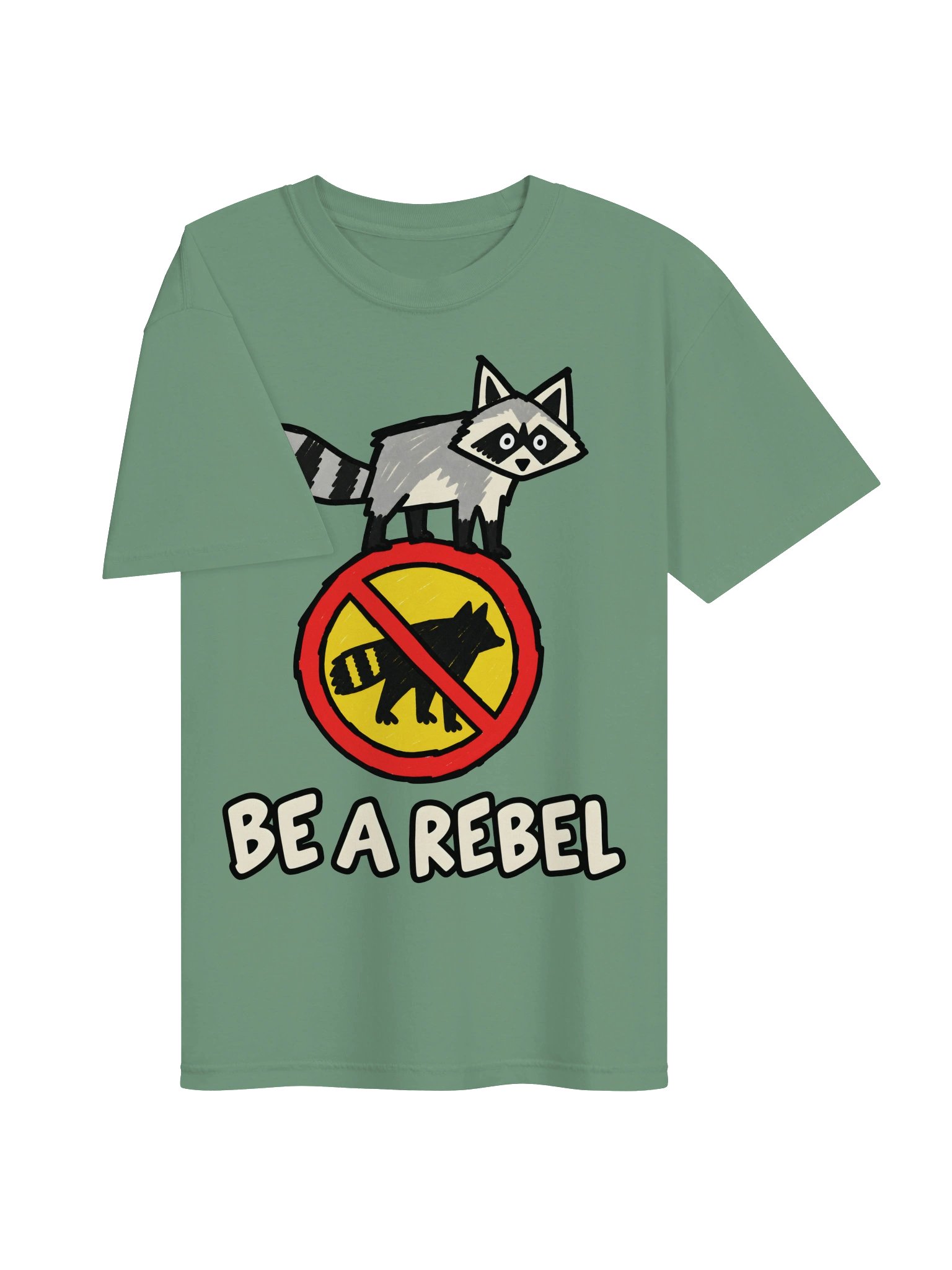 Be a Rebel Raccoon Heavyweight Graphic Tee product image (3)