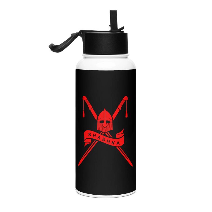 Red Shashka Water Bottle with Straw product image (1)
