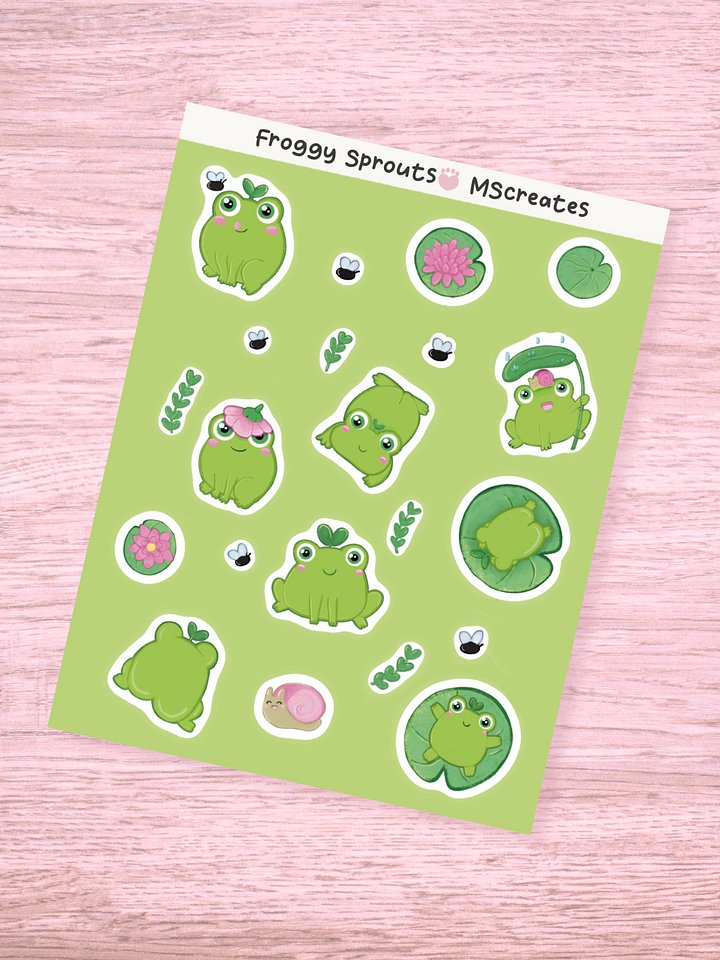 Froggy Sprouts Sticker Sheet product image (2)