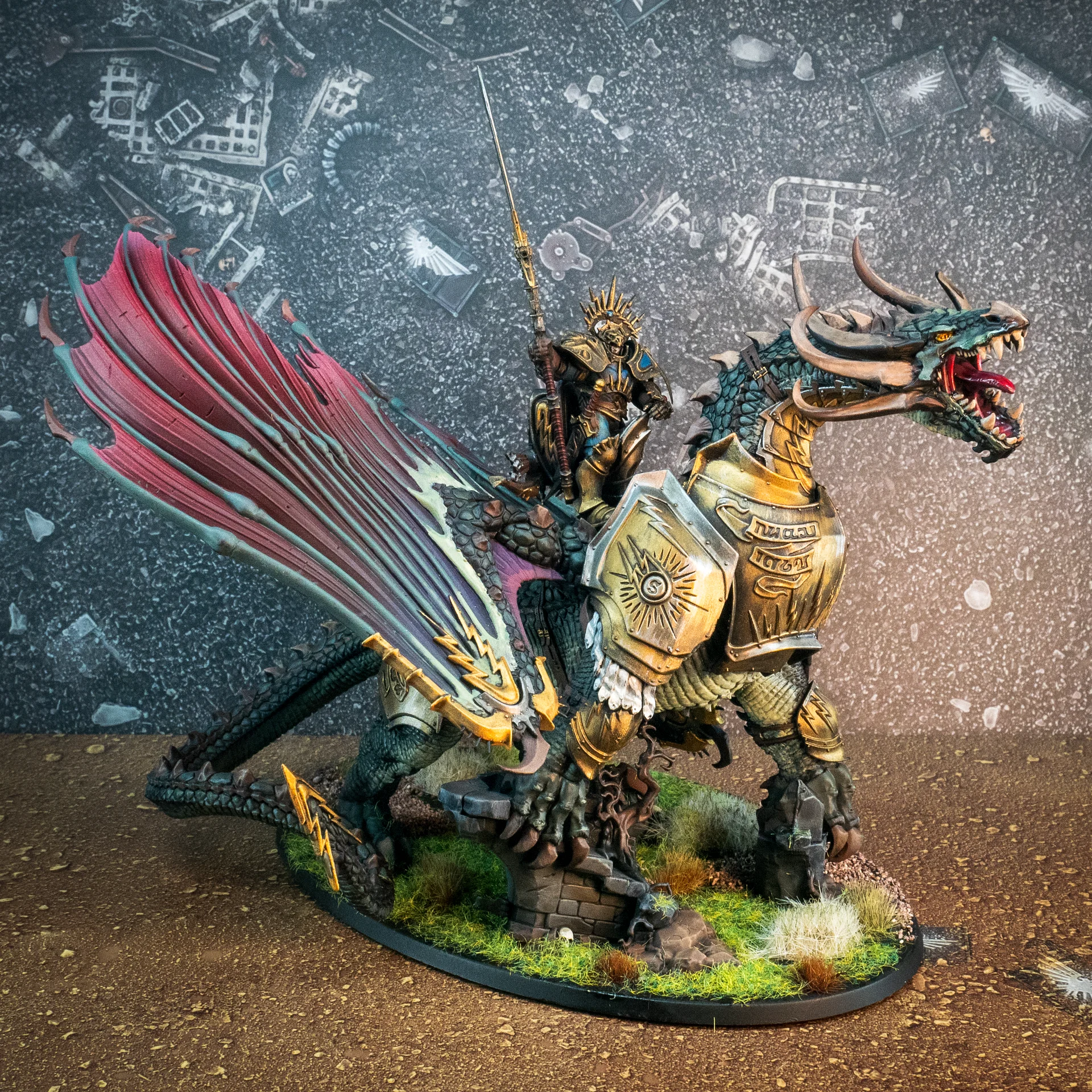 Lord-Celestant on Stardrake | Painted Model (Age of Sigmar) product image (1)