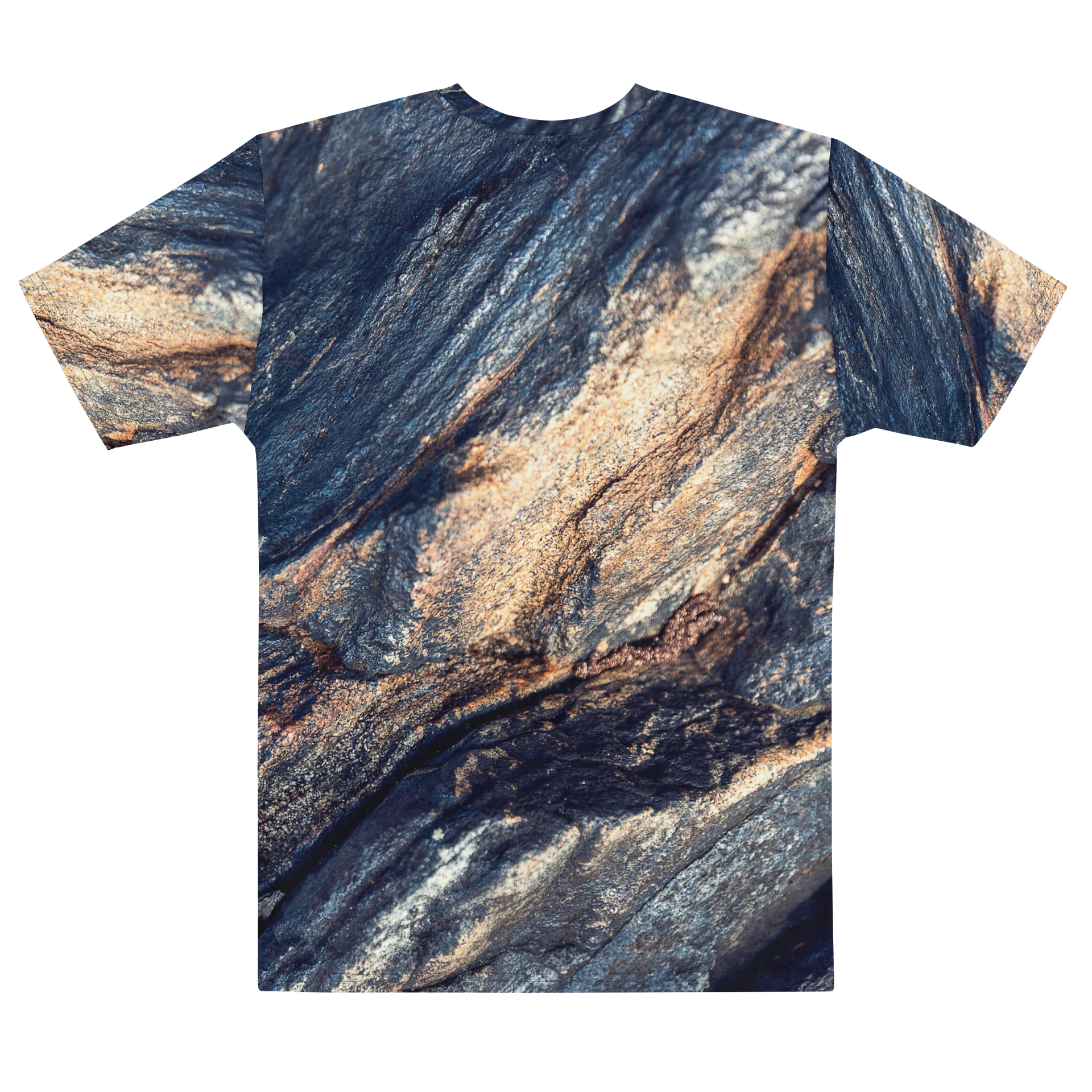 Obsidian Vein Men’s All-Over Print Natural Cotton Volcanic Mineral Crew Neck T-Shirt product image (2)